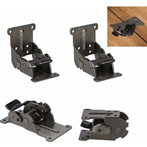 Lntyq 0-90-180 Degrés Charnière Pliante Autobloquante le Panneau D'extension de Table Rabattable Support Pliable Raccords pour Établi Pliant en Fer avec Bronze Foncé Paquet de 4 (1/5)