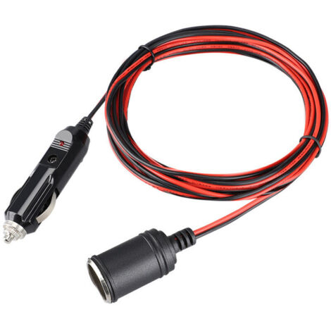 Lntyq Câble D’Extension pour Allume Cigare,3.7M 12V-24V DC,20AWG Prise Câble d'Extension pour Allume Cigare étanche avec Fusible 15A pour Moto Bateau Réfrigérateur électriques Voiture (1/5)
