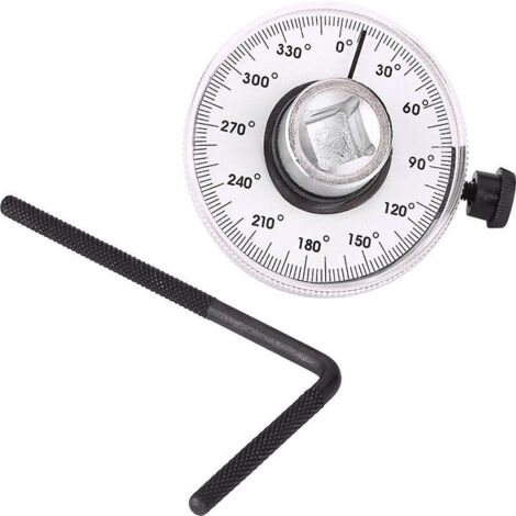 Lntyq Jauge de Serrage, Jauge d'Angle de Torsion, Angulaire Couples 360 °Ajustable 1/2 Po Jauge Couples avec Entraînement Par Clé, Outil Mesure Voiture de Jauge Angle Couples (1/5)