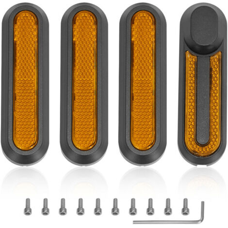 Lntyq Autocollant Réfléchissant pour Xiaomi Scooter électrique M365/1S/PRO étanche à La Poussière Fluorescent ABS Décalcomanie Avertissement Léger Emplatre étiquettes Bande Réflecteur Nuit (1/5)