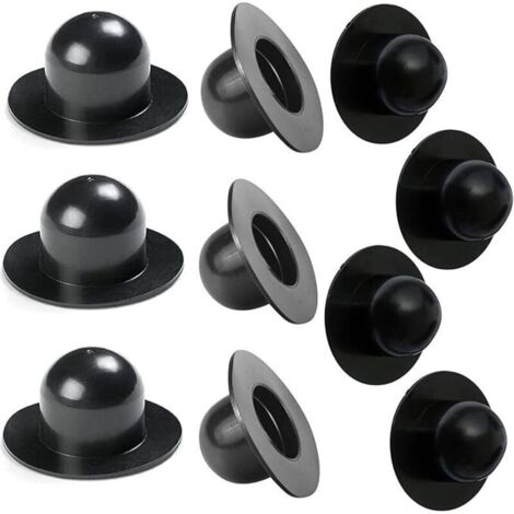 Lntyq Lot de 10 bouchons de piscine Intex, bouchons inférieurs de rechange pour pompe de filtration de piscine, compatibles avec piscine Intex (noir) (1/5)