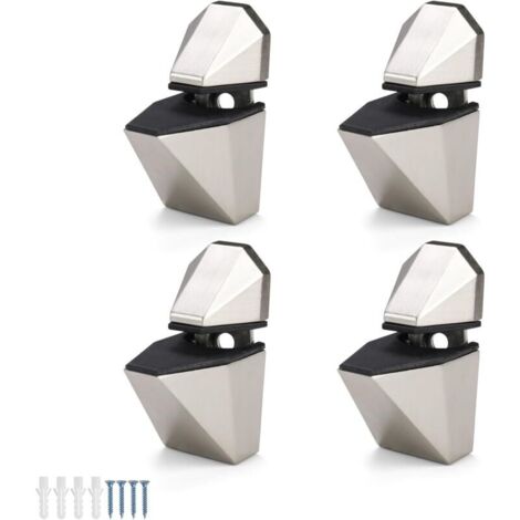 Lntyq 4 Pièces Support Etagere Verre, Pince Verre, peuvent Serrer Épaisseurs de Verre de 3 à 16 mm, Support Etagere Murale pour Salon, Cuisine, Chambre
