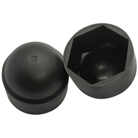 Lntyq 100 pièces - Cache vis écrou de protection M8 clef de 13 mm - plastique NOIR (1/3)