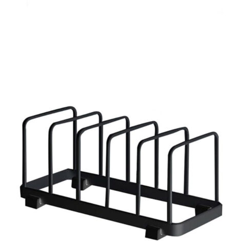 Lntyq Assiette Organisateur, Égouttoir à Vaisselle, Supports à Assiettes, Organisateur d'Étagère à Assiettes, Rangement de Planche à Découper pour Cuisine Comptoir Placard (Noir, 241010cm) (1/5)