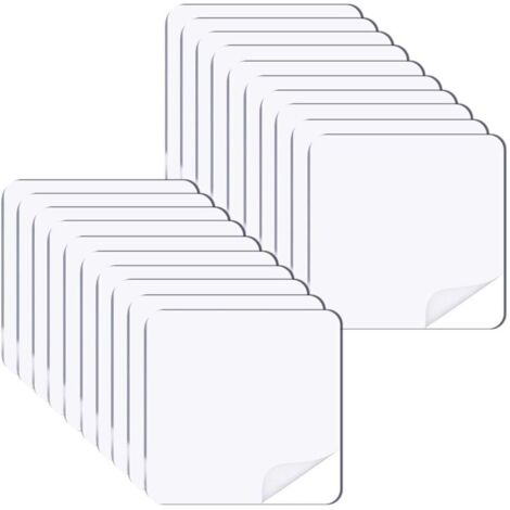 Lntyq 20 Pièces Ruban adhésif, Carré Nano Ruban Adhésif Double Face Transparent, Carré Ruban Adhésif Pastille Adhesive Double Face, Fixation de Divers Objets Dans Voitures, Cuisine, Domicile ou Bureau