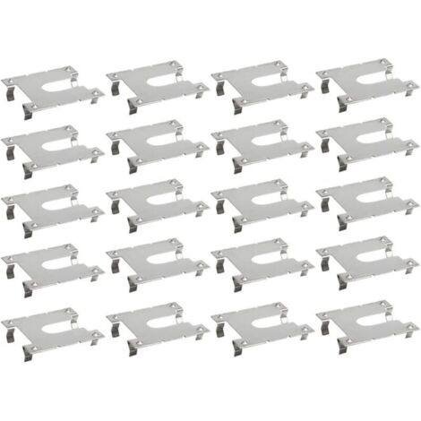 Lntyq Lot de 20 clips de mise à la terre pour panneaux solaires PV en acier inoxydable