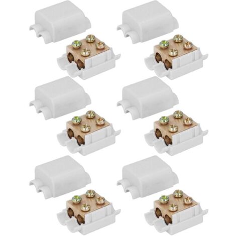 Lntyq 6Pcs T Type Connecteur Séparateur de Fil Haute Puissance 3 Voies Prise Ligne Boîte de Jonction pour Fil Électrique de 2,5 à 16 mm² 1000V 100A ZK‑1216 (1/5)