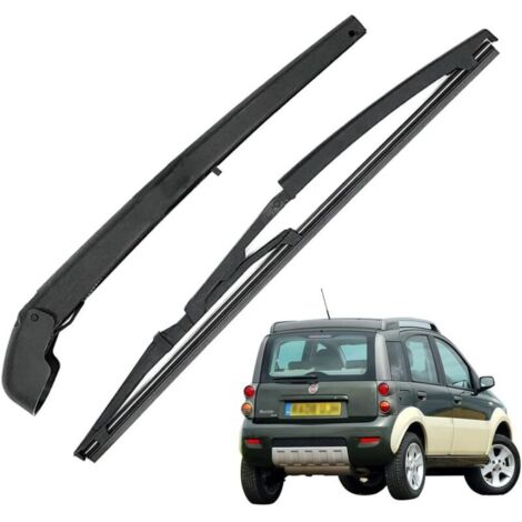 Lntyq Bras Essuie Glace Arrière et Balai Essuie Glace, Arrière de Bras d'Essuie-Glace en Caoutchouc Naturel Toutes Saisons Kit Remplacement pour FIAT Panda 169 2003-2010