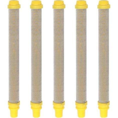 Lntyq 5 Pieces 100 Mesh Filter de Pistolet de Pulvérisation sans Air Miles en Acier Inoxydable Airless Pistole Filtre pour Wagner Airless Paint Spray Gun,100mm (Jaune) (1/5)