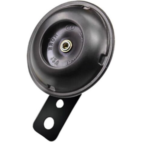Lntyq Klaxon sonore universel 12 V Etanche Rond klaxon Klaxon moto 1.5A 105db pour moto véhicule voiture camion cyclomoteur scooter(NOIR)