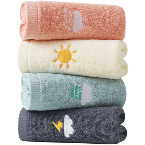 Lntyq – Lot de 4 serviettes de bain en coton doux 35,6 x 73,7 cm – Absorbantes pour spa, salle de sport, bain et cuisine – Lavables en machine