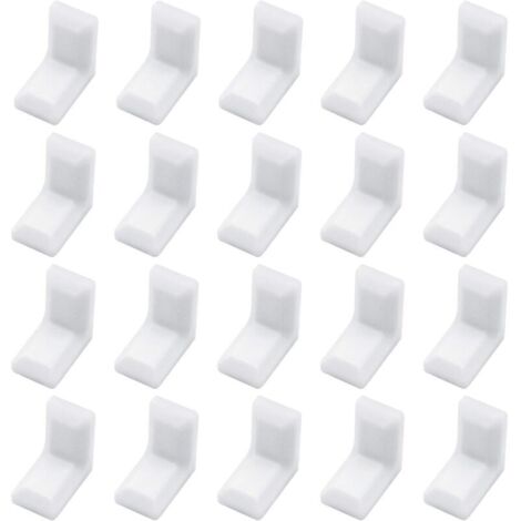 Lntyq Ensemble de 40 supports d'angle en acier galvanisé en forme de l pour armoires, étagères