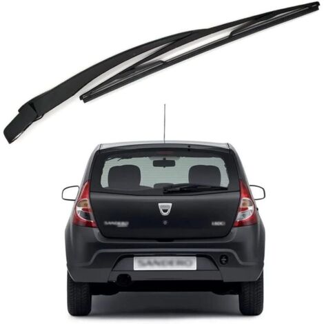 Lntyq Bras Essuie Glace Arrière et Balai Essuie Glace, Arrière de Bras d'Essuie-Glace en Caoutchouc Naturel Toutes Saisons Kit Remplacement pour Dacia San-der-o 2008-2012