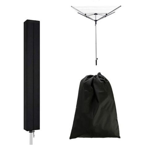 Lntyq Housse de parapluie pour sèche-linge, housse pour étendoir à vêtements, housse pour étendoir pour parapluie extérieur, housse de protection imperméable pour sèche-parapluie(160x15x15 cm)