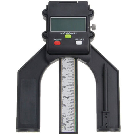Lntyq Jauge de Profondeur Numérique 0-80mm avec Pieds Autostables Magnétiques, Jauge de Hauteur Profondeur Numérique INC/ABS, Outil de Mesure de la Profondeur, Résolution 0.05mm