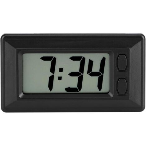 Lntyq Portable Horloge LCD Numérique Table De Voiture Tableau de Bord Bureau Électronique Horloge Date Temps Calendrier Affichage Tableau de Bord avec Adhésif Pad (1/5)