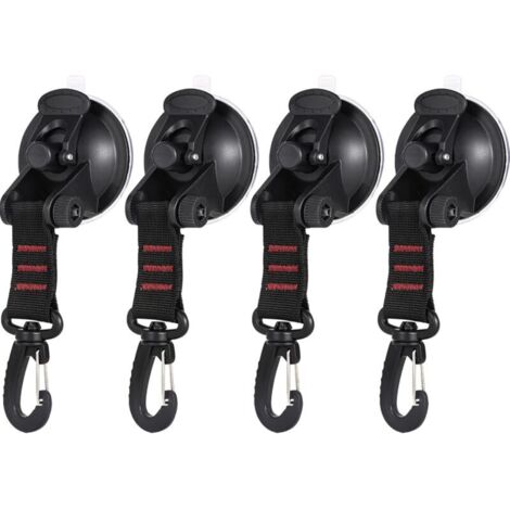 Lntyq 4 Pièces Ancre à Ventouse,Ventouse Crochet, Crochets de Fixation en Camping,Crochet de Fixation de Ventouse Auvent pour Tentes Latéral de Voiture Accessoire de Camping (1/5)