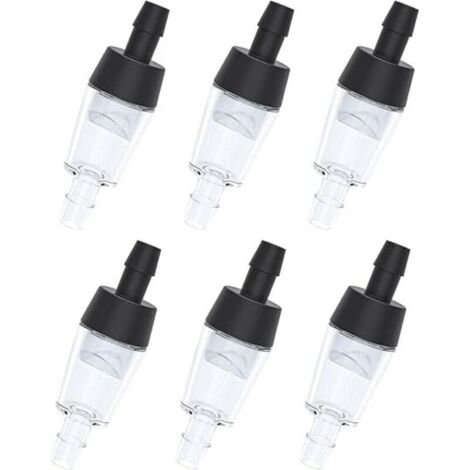 Lntyq Lot de 6 clapets anti-retour pour aquarium, accessoires pour pompe à air d'aquarium, noir