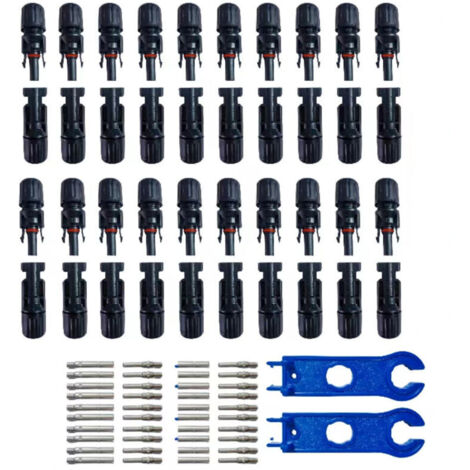 Lntyq 20 Paires Connecteur Solaire Photovoltaïque,Connecteur pour Câble de Panneau Solaire,Adapté pour 2.5/4/6mm² Câble Solaire