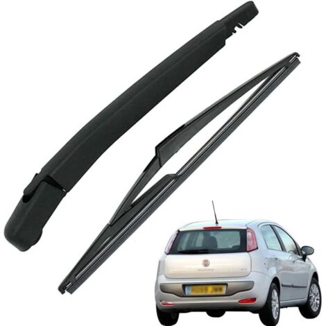 Lntyq Bras Essuie Glace Arrière et Balai Essuie Glace, Arrière de Bras d'Essuie-Glace en Caoutchouc Naturel Toutes Saisons Kit Remplacement pour FIAT GRANDE PUNTO 2005-2011