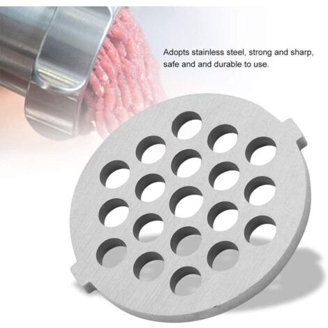 Lntyq Disque à Trous Couteau Lame de Hachoir à Viande à disques en acier inoxydable Couteau à hachoir à viande avec trous de 7.5 / 7mm Pièce de rechange professionnelle pour hachoirs à viande(7mm) (1/5)