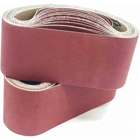 Lntyq Bande abrasive 75x 457 mm.5 sortes de gravier mixte (3X80).Ensemble de Bandes Abrasives,pour ponceuses à bande, métal,bois,polissage (5 pièces) (1/5)