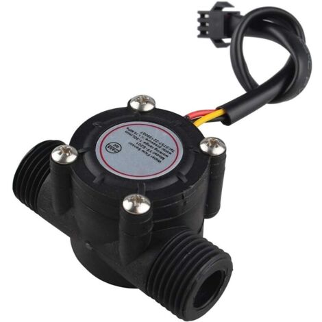 Lntyq Débitmètre/capteur de débit d'eau YF-S201 Contrôle du débit d'eau Interrupteur de débit d'eau Débitmètre Compteur de débit (1/5)