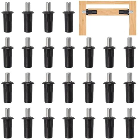 Lntyq – Lot de 25 broches de réparation à ressort en plastique – Haute capacité de charge – Pour supports d'étagère et portes d'armoire – Boîte incluse (1/4)