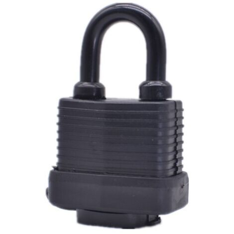 Lntyq Cadenas à Clé avec Protection Thermoplastique, [2 Pièces]Cadenas en  étanche,Cadenas en Acier Laminé Extérieur Résistant aux Intempéries,6 Clé, pour Casier, Gym, Garage, Clôture (Noir)