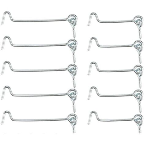Lntyq 10 pièces Crochets De Fenêtre Verrouillage, Crochet Et Fenêtre à œIl, œIllet épais Résistant à La Corrosion De Verrouillage De Porte Privé