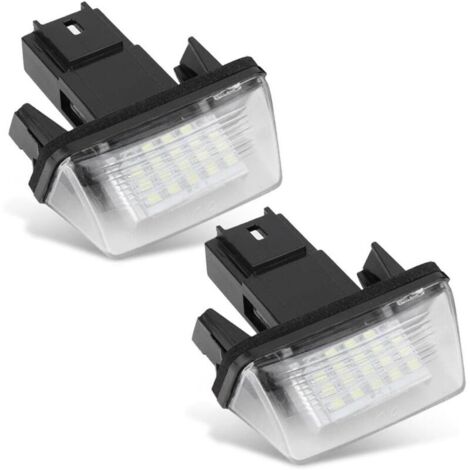 Lntyq 2 pièces Lampe de Plaque d'immatriculation de Voiture Gauche et Droite pour 206 207 406 407 306 308 5008 C3