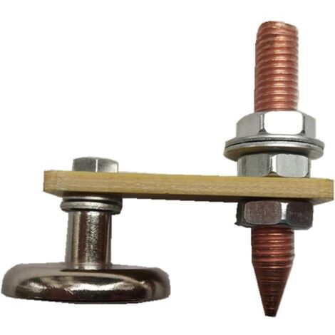 Lntyq Pince de sol de soudage, tête d'aimant de travail des métaux accessoires d'outil de Support de plaque métallique magnétique pinces de stabilité de soudage de queue de cuivre