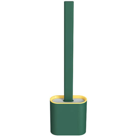 BROSSE WC : Brosse WC flexible en silicone ultra-hygiénique de couleur verte (1/5)