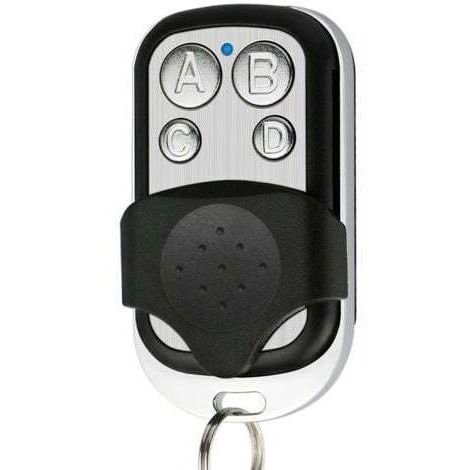 Télécommande universelle 433,92 MHz pour portail automatique  Programmable avec 4 codes  Alimentation batterie 12V incluse  Large rayon d'action