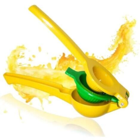 Presse-citron manuel, presse-citron vert, presse-agrumes manuel 2 en 1 en aluminium pour citrons et oranges (1/4)