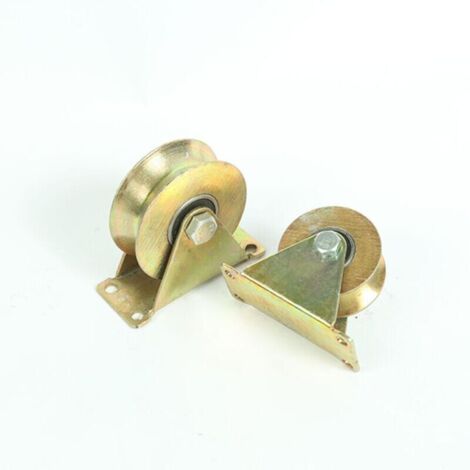 2 Pièce Roues colorées à rainure en forme de V, rouleaux de porte coulissante, utilisées pour les portes coulissantes, les chariots mécaniques et les établis mobiles 41×90×71mm (1/4)