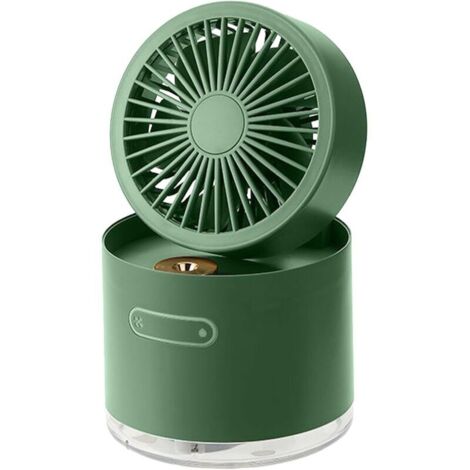 Mini ventilateur portable, mini ventilateur de refroidissement USB, humidificateur, rangement pliable, refroidissement par brume, direction du vent réglable (1/4)