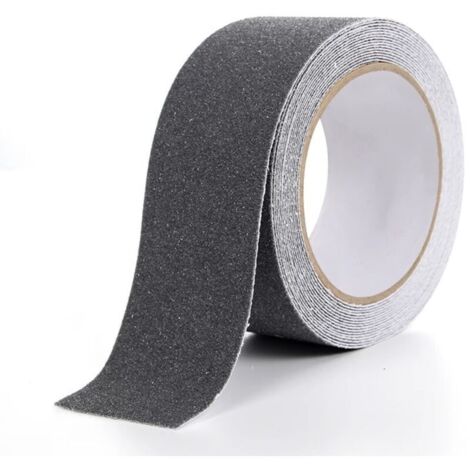 (Gris 5 cm  5 m) Ruban antidérapant givré, adapté aux escaliers, marches et bandes de sécurité pour sols intérieurs et extérieurs. (1/5)