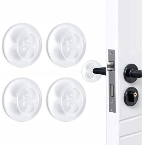 Butée de porte et coussin de protection murale, coussin de protection adhésif, absorption des chocs (30×30×9mm transparent - 4 pièces). (1/5)