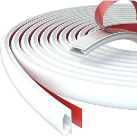 Joint de porte autocollant, flexible, en caoutchouc, étanche, pour fenêtre (blanc, 10 m)