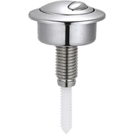 Remplacement du mécanisme de chasse d'eau à bouton-poussoir (8,7 × 4,8 × 4,8 m), remplacement du bouton de chasse d'eau des toilettes, bouton de réservoir à double chasse - argenté (1/4)
