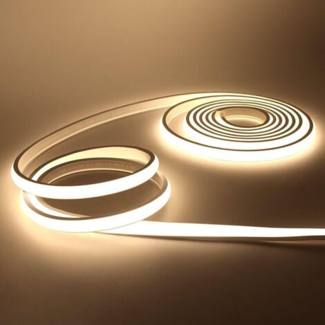 Bandeau LED COB 220V, étanche Flexible néon LED Strip 288 Leds/m Bandes à LED Ruban pour DIY Chambre, Cuisine, Exterieur Maison Décoration. Blanc naturel,5M (1/5)