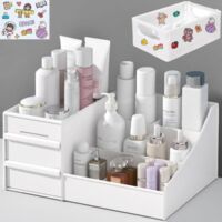 Boîte de rangement de bureau, boîte de rangement cosmétique, boîte de rangement de bureau multifonctionnelle, boîte de rangement en plastique pour articles de papeterie, convient aux stylos-plumes, us