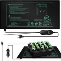 Tapis chauffant pour plantes avec thermostat, tapis chauffant avec thermostat, tapis chauffant numérique pour serre, tapis chauffant pour serre d'intérieur, tapis chauffant pour semis, germination des