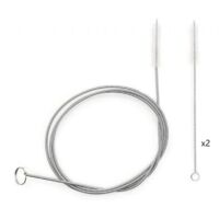 3 x Flexible Cleaning Brush with Long Metal Handle for Drainage Hole Refrigerator and Water Bag Pipe, Fine Drain Hole Cleaning Brush, Feed Probe Brush