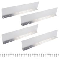 Lot De 4 Gouttières Droites en Aluminium pour Gouttières, Mini Gouttières pour Abris, Bande De Toit pour Gouttière, Gouttière pour Abri De Jardin Carport Terrasse