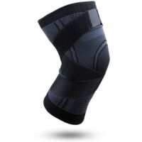 Genouillère latéraux Stabilisateurs et de la Patella-Gelpolstern, réglable en Compression Genouillère pour la douleur au Genou(Noir,M)