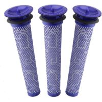 Filtre pour Dyson V8/V7, Filtres de Rechange Lavable pour Aspirateur Dyson V7/V8 Absolute et Animal, Accessoire Aspirateur pour Dyson V8 Avec 3 Pré-Filtres HEPA