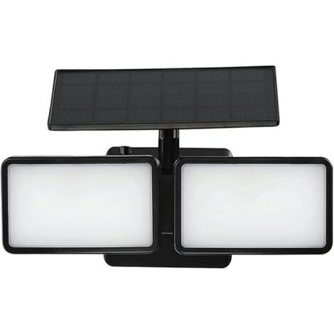 Generic Lampes Solaires Extérieur Etanche Applique Murale LED Telecommande, Lampe de Solaire sans Fil pour Jardin Garage Cour Escalier Patio [Classe Énergétique A+++] 6500K (1/5)