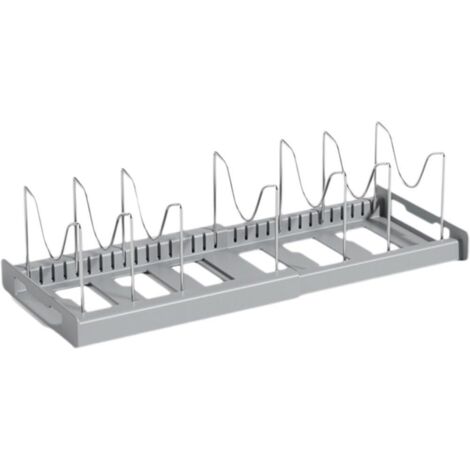 Support Extensible pour Organisateurs De Casseroles De Poêles, Organisateur De Casseroles pour Placard De Cuisine, Support Organisateur D'ustensiles De Cuisson avec 7 Compartiments Réglables (1/5)